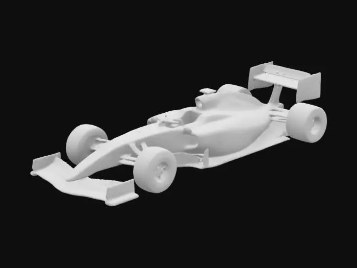 3D model for Formel 1 wagen in den Farben blau schwarz

