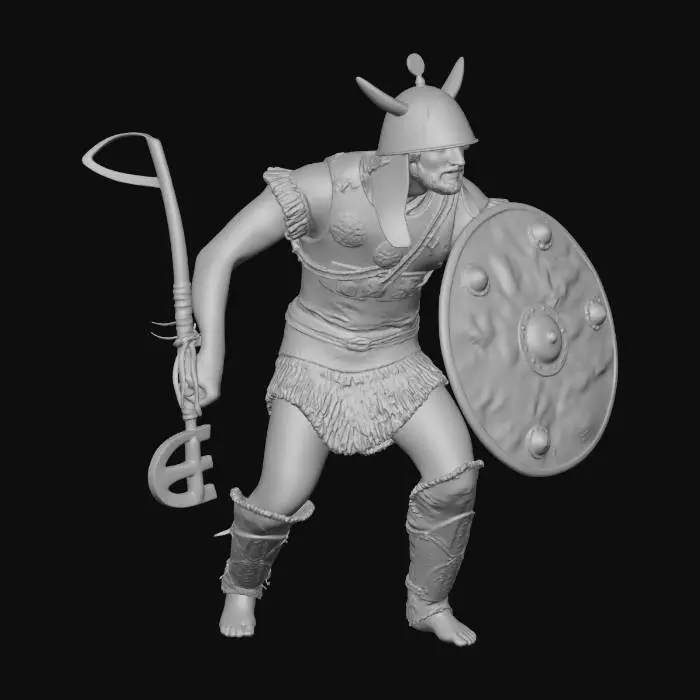 3D model for Viking Warrior cowhide shield.