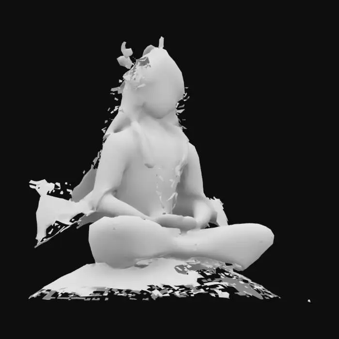 3D model for krishna anime style with full body with t shape pose 
