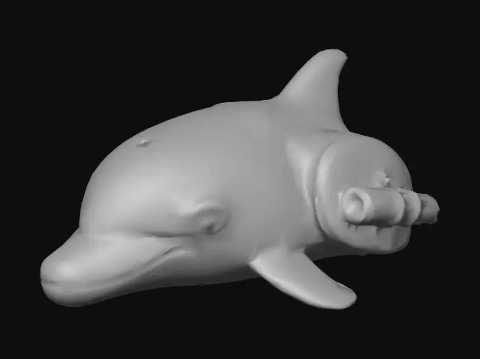 3D model for Dolphin Head Motorbike Saddlebag