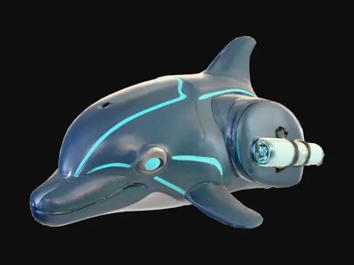 3D model for Dolphin Head Motorbike Saddlebag