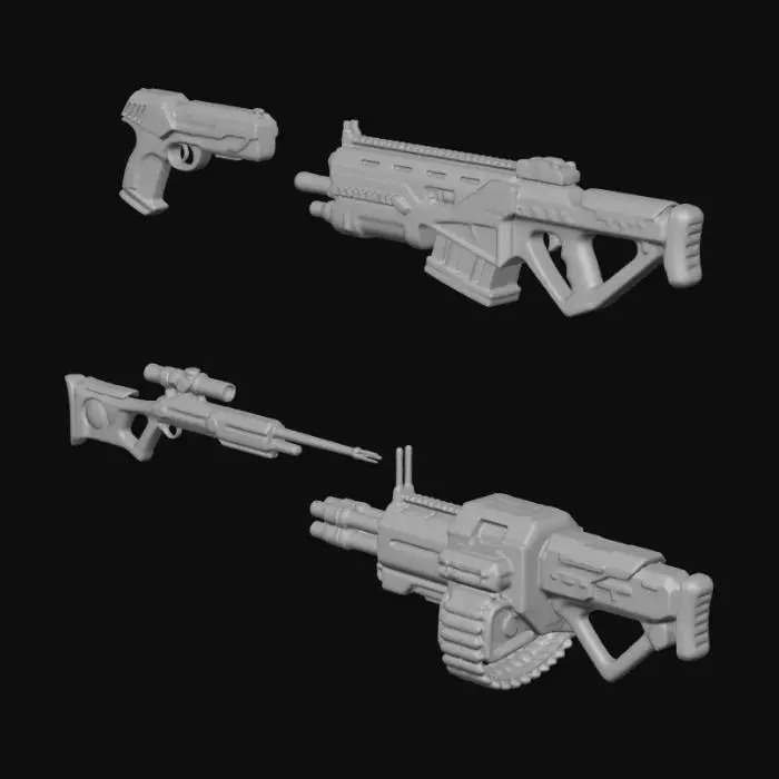 3D model for Futuristic Weapons Collection