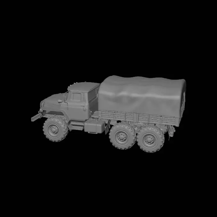 3D model for Olive Drab 6x6 Military Cargo Truck