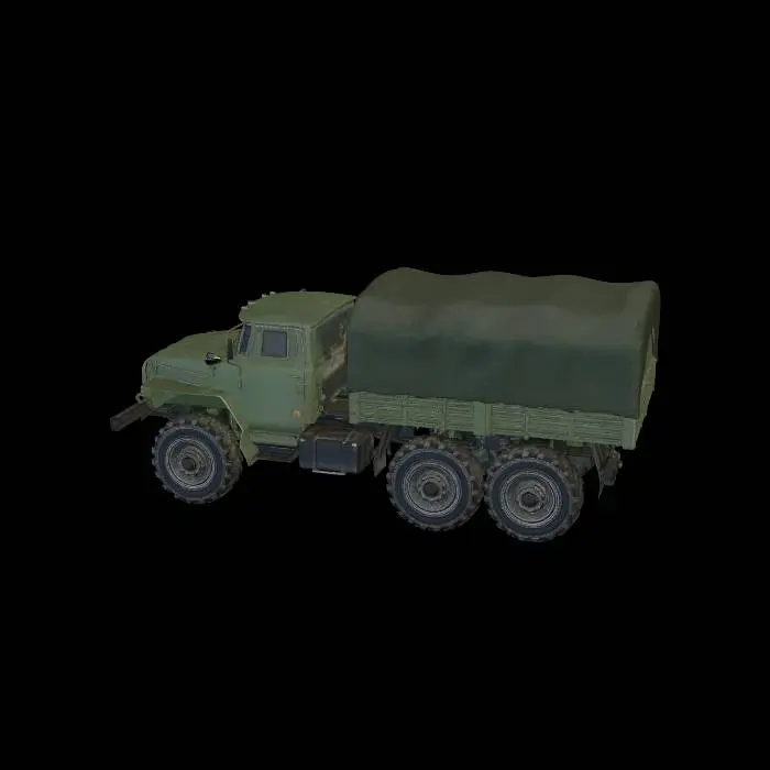 3D model for Olive Drab 6x6 Military Cargo Truck