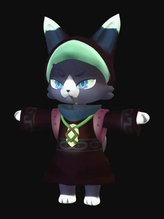 3D model for Cat smoking
