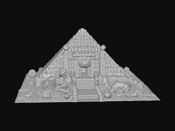 3D model for Candy Pyramid Halloween Scene, #Halloween2025#