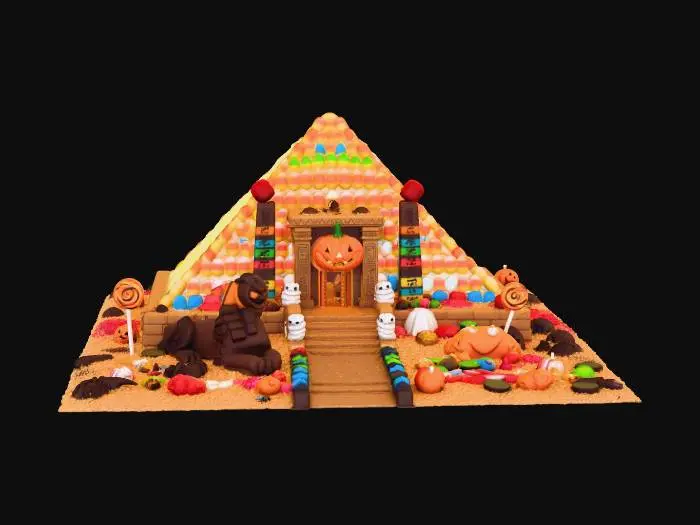 3D model for Candy Pyramid Halloween Scene, #Halloween2025#