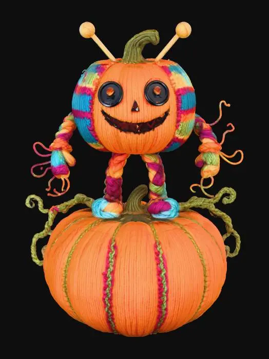3D model for Knitted Pumpkin Creature, #Halloween2025#