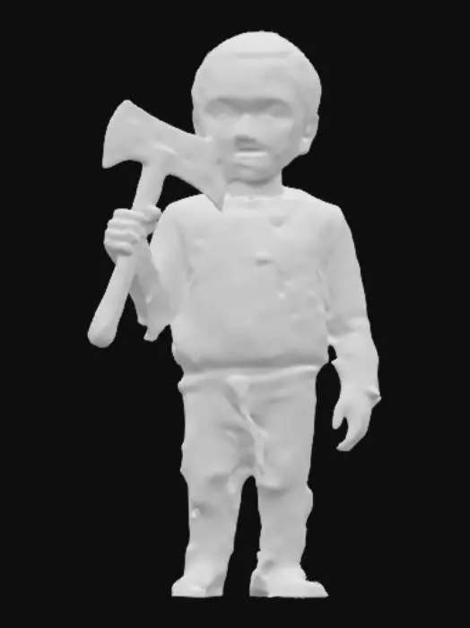3D model for A horror boy ghost with axe with blood in his axe and mouth and chest
.One more axe with a head

