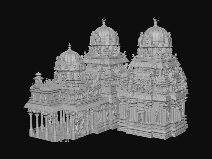 3D model for Vibrant Temple Architecture