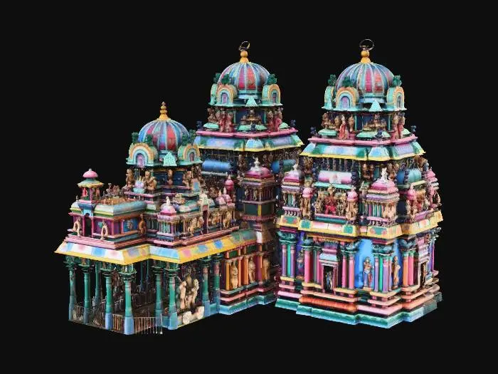 3D model for Vibrant Temple Architecture