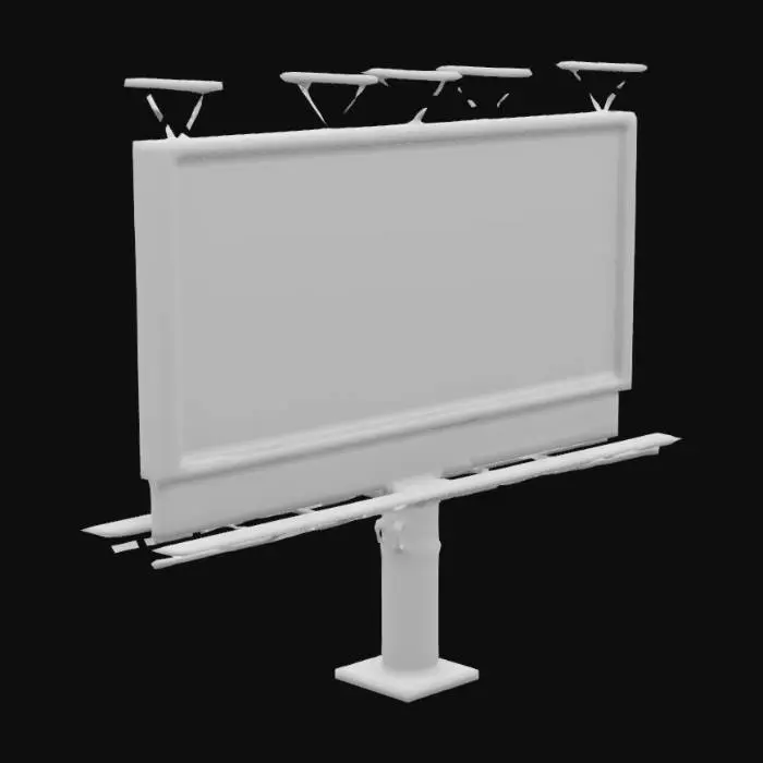 3D model for simple old rooftop billboard