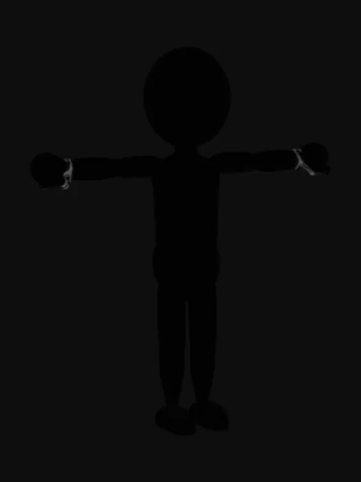 3D model for Stick Figure Outline T-Pose