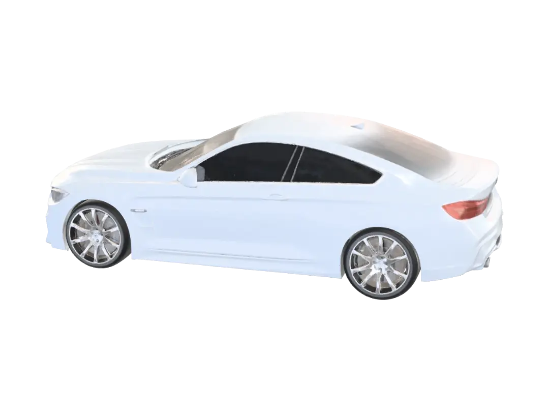 bana bir Bmw M4 competition yap - Turquoise 3D model, vytvořený pomocí AI