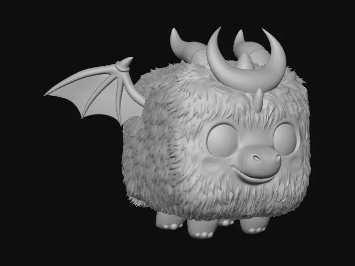 3D model for Lunar Fluff Dragon
