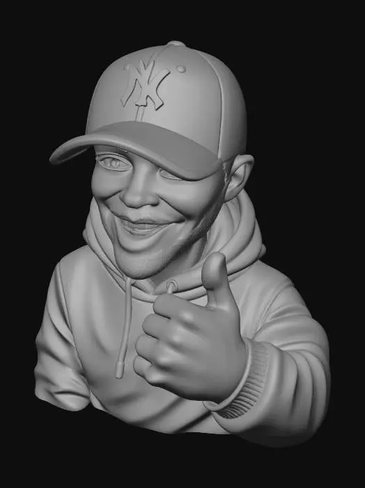 3D model for Cheerful Thumbs-Up Portrait