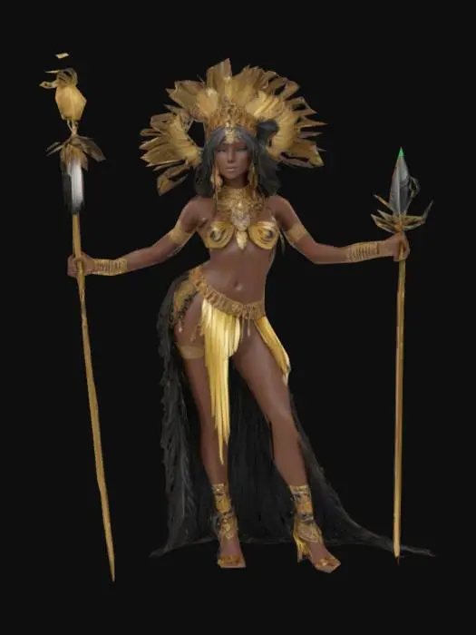 3D model for [Haiti] Warrior Queen Anacaona, #AroundTheWorld#
