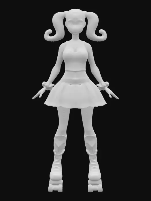 3D model for Rolle skate Barbie