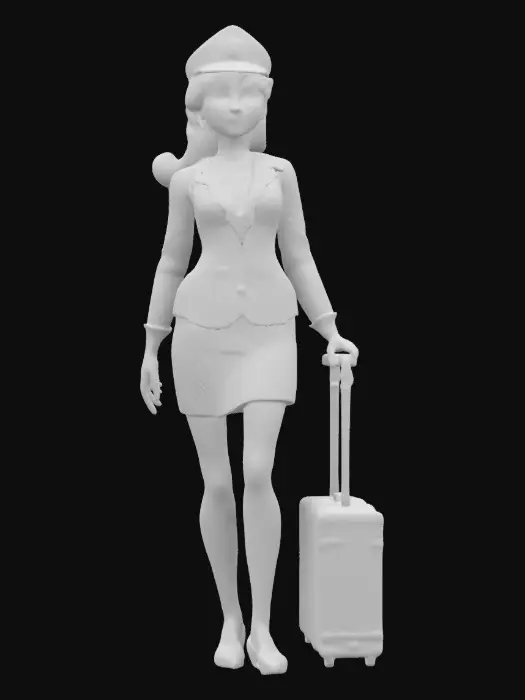 3D model for Air Stewardess  Barbie