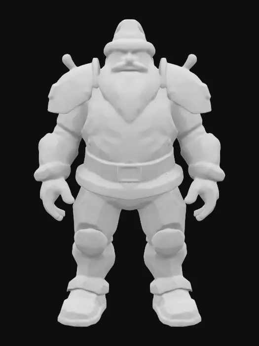 3D model for Father Christmas wearing Fallout 4 Power Armour, #ChristmasAdventure#