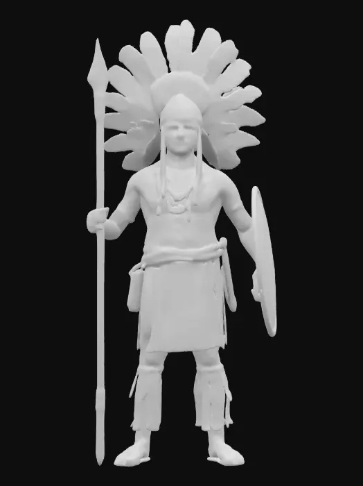 3D model for A Red Indian Chieftain in full Ceremonial Dress. Battle of the Bighorn