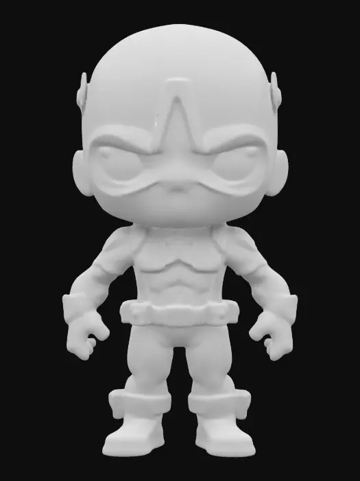3D model for Captain America. Muscular body. Menacing expression. Chibi art style. Well-proportioned. Clearly defined features. Highly detailed. Highly stylized. Walls and features are at least 2mm thick. Bold, recessed features with a depth of at least 2mm. Sharp, clean lines. Embossed features to rise at least 2mm above the surface. DND.