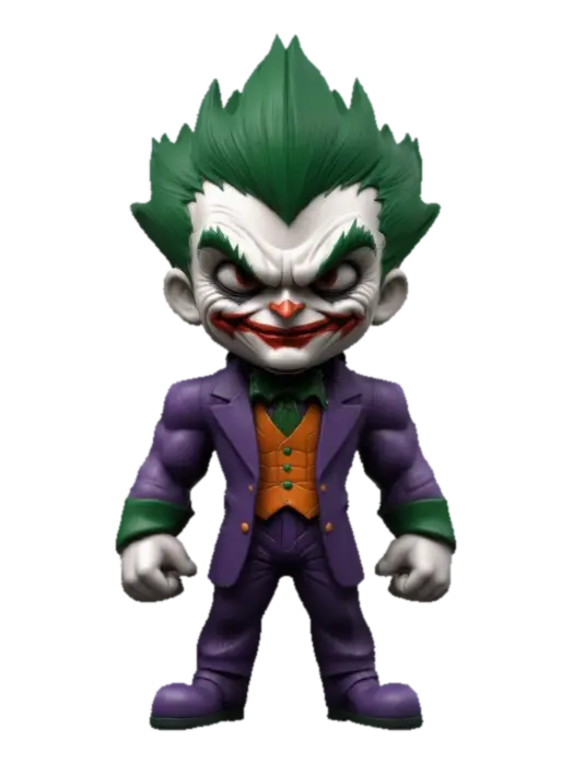The Joker. Muscular body. Menacing expression. Chibi art style. Well-proportioned. Clearly defined… 的 AI 生成 3D 模型
