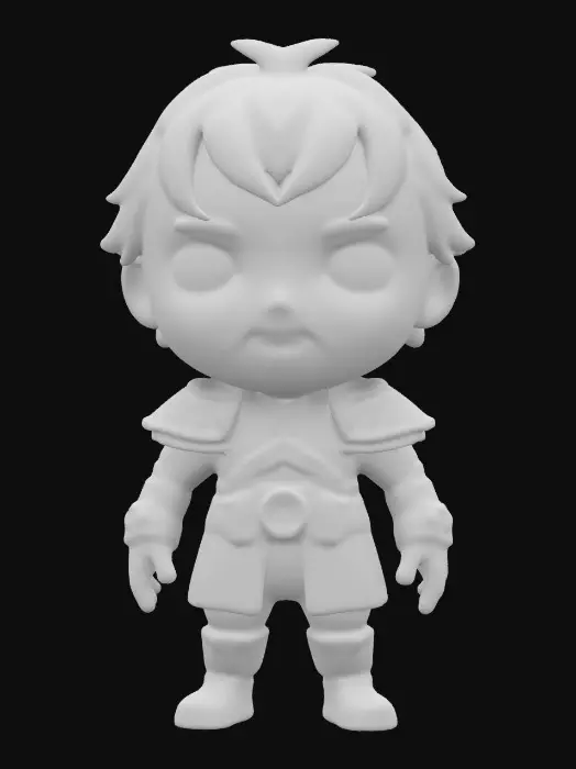 3D model for Tyrion Lannister from A Game Of Thrones. Chibi art style. Clearly defined features. Highly stylized. Highly detailed. All walls and features at least 2mm thick. Include bold, recessed features with a depth of at least 2mm. Maintain sharp, clean lines with no unnecessary fine or jagged edges. Design embossed features to rise at least 2mm above the surface. Recess etched details at least 2mm deep for clarity.