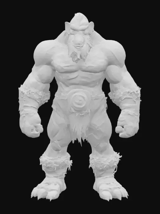 3D model for Gorilla Warrior, #AroundTheWorld#