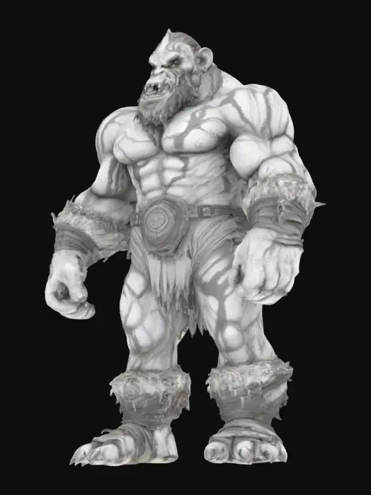 3D model for Gorilla Warrior, #AroundTheWorld#