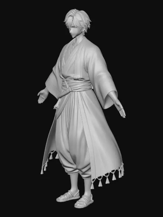 3D model for Wanderer in Tan and White