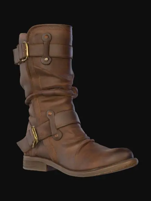 3D model for Brown Buckle Boot