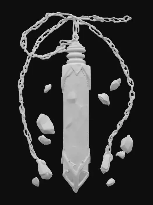 3D model for Crimson Shard Pendant