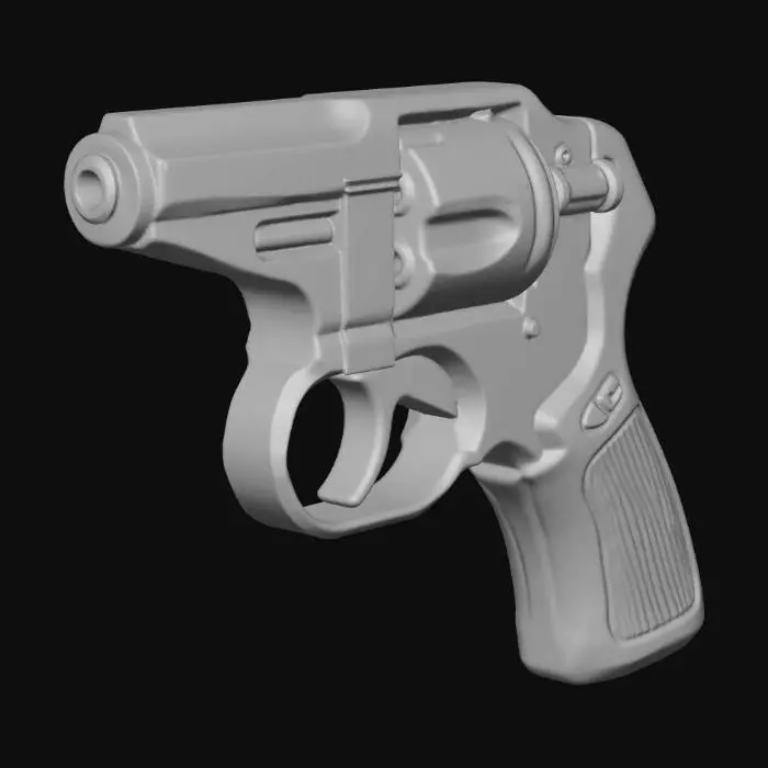 3D model for Compact revolver with green grip