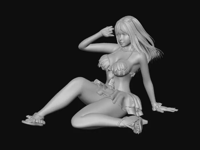 3D model for Azure Lace on Sunlit Sand