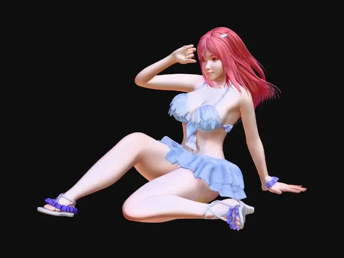 3D model for Azure Lace on Sunlit Sand