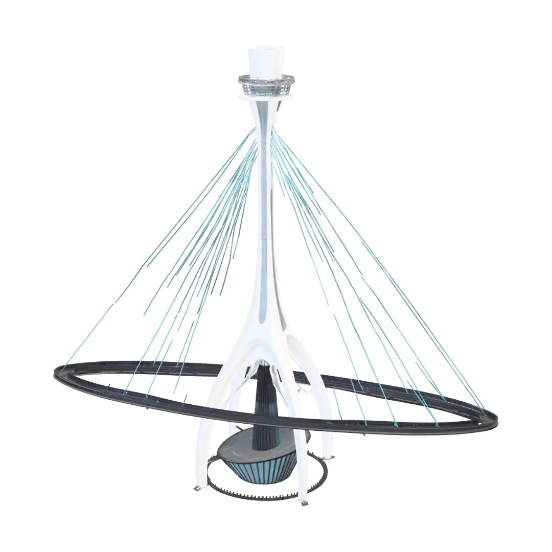 simtower - Turquoise 3D model, vytvořený pomocí AI
