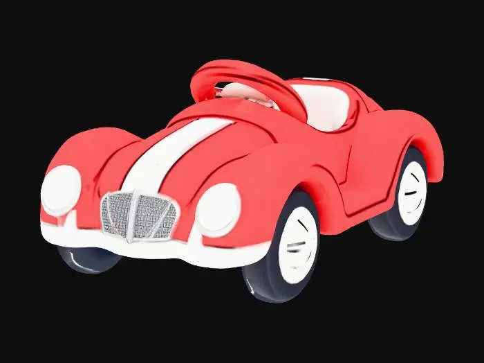 3D model for Red toy car