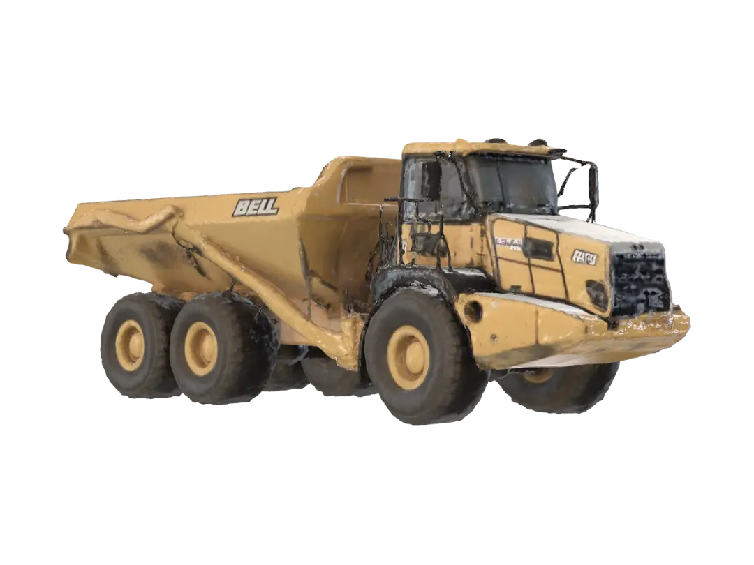 Articulated Dump Truck - Lorry 3D model, vytvořený pomocí AI