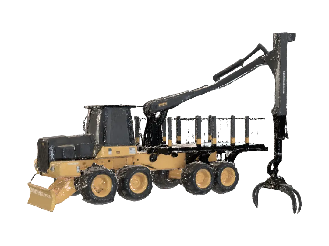 Logging Forwarder with Crane Grapple - Lorry 3D model, vytvořený pomocí AI