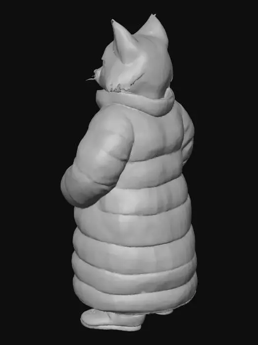 3D model for Lynx in a Puffer Coat