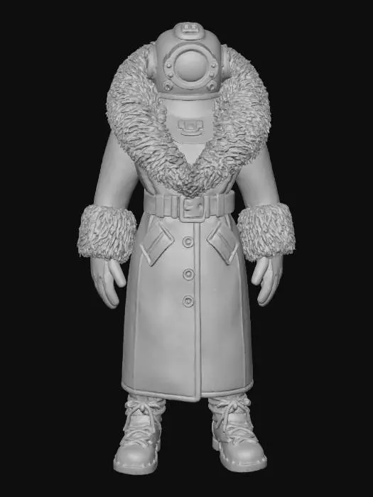 3D model for Diver in a Winter Coat