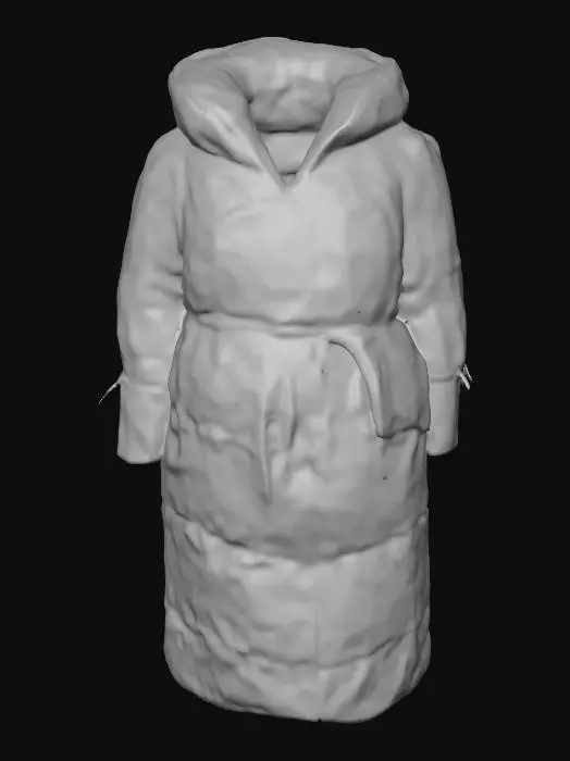 3D model for Leopard Print Puffer Coat