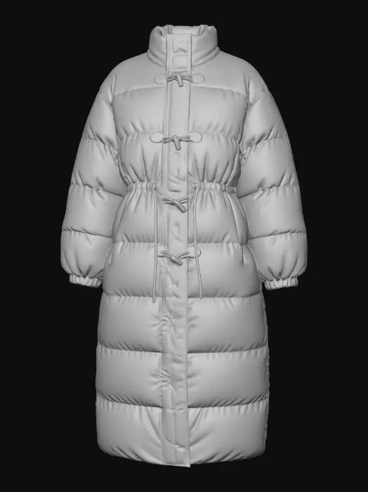 3D model for Puffy Coat with Toggles