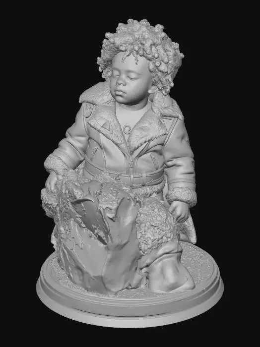 3D model for Boy in Chocolate Cake