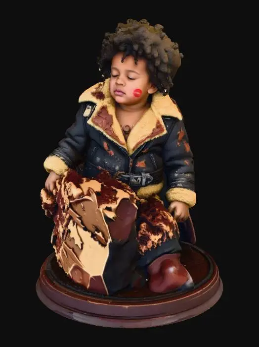 3D model for Boy in Chocolate Cake