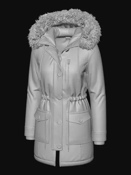 3D model for Olive Utility Parka
