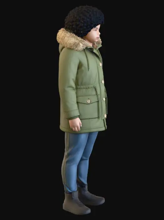 3D model for Boy wearing a Jacket