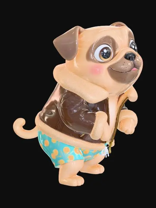 3D model for Cute Pug