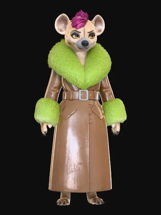 3D model for Elegant Hyena